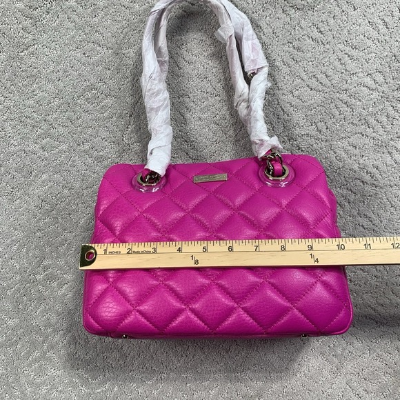 Kate Spade Elizabeth Gold Coast Quilted Leather Satchel Hot Fuchsia NWT - Picture 5 of 9